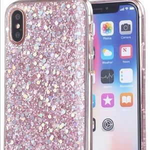 iPhone X Max glitter case